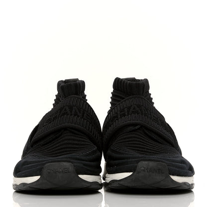 Chanel Stretch Fabric CC Sneakers 35.5 Black 2 of 6