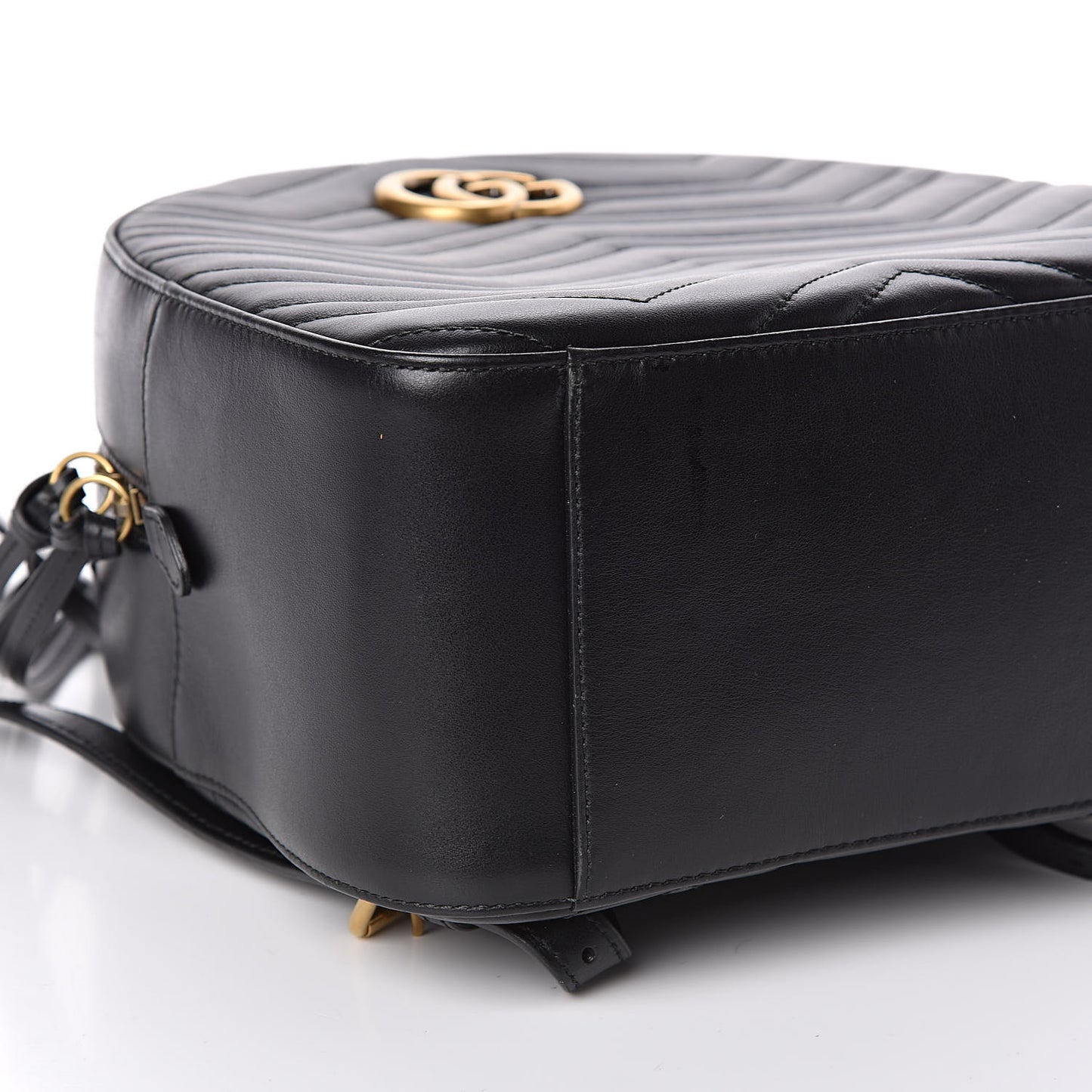 Calfskin Matelasse GG Marmont Backpack Black