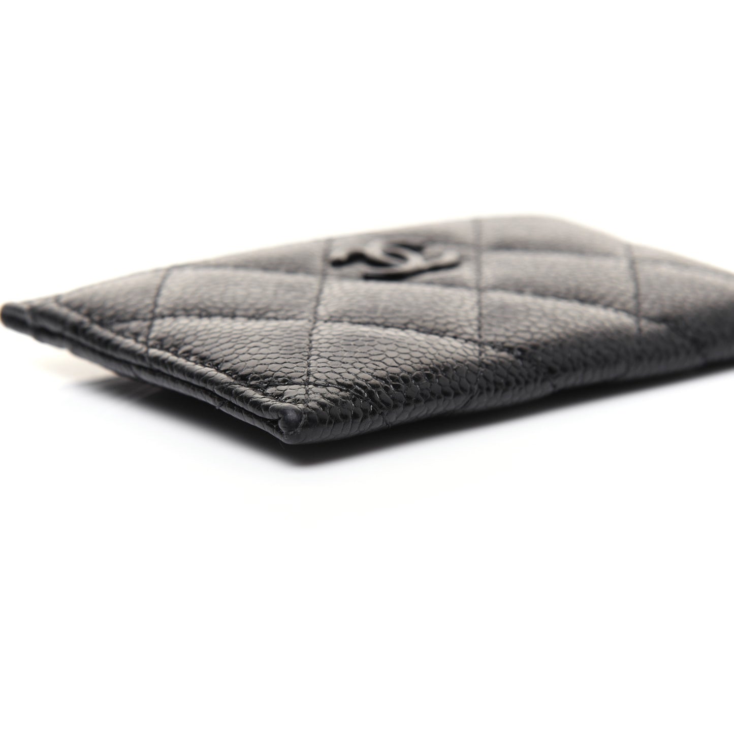 Caviar Quilted Incognito Card Holder Black