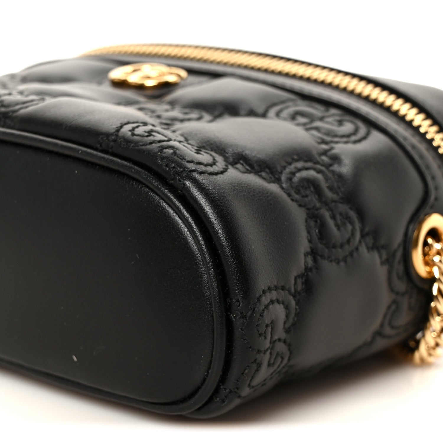 Gucci Calfskin GG Matelasse Mini Top Handle Bag Black 9 of 10