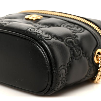 Gucci Calfskin GG Matelasse Mini Top Handle Bag Black 9 of 10