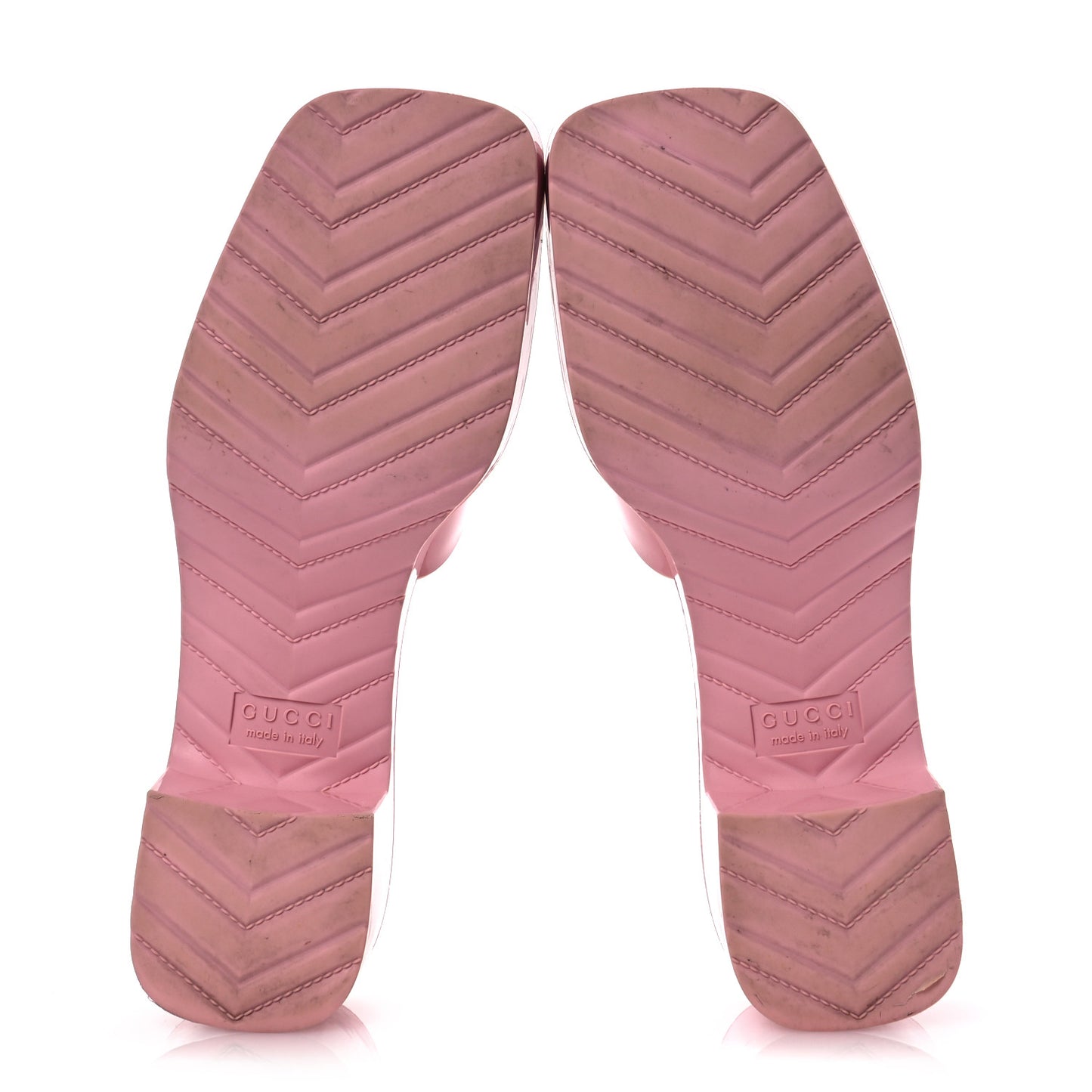 Rubber Gucci Logo Womens Platform 20/60mm Slide Sandals 38 Wild Rose