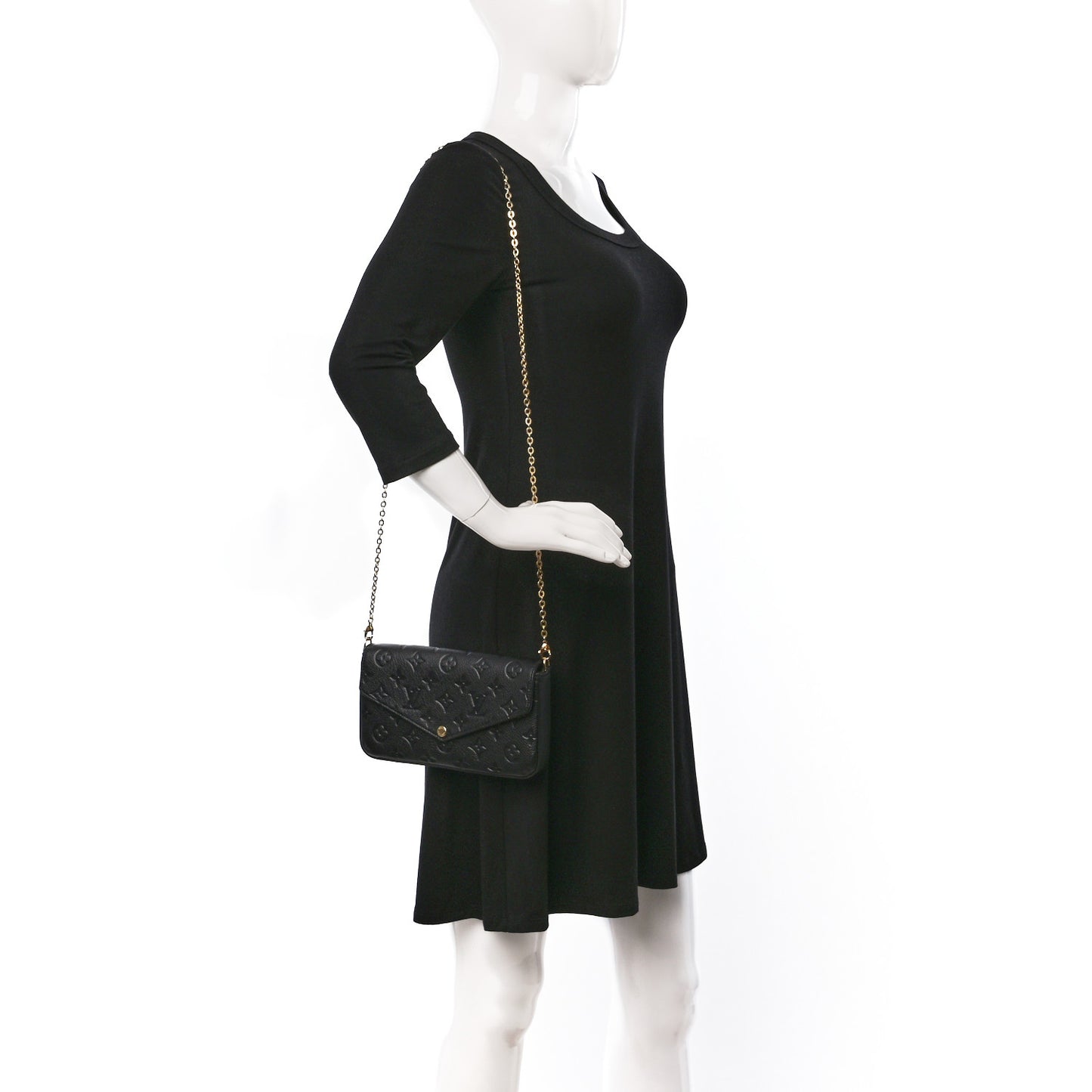 Empreinte Pochette Felicie Chain Wallet Black