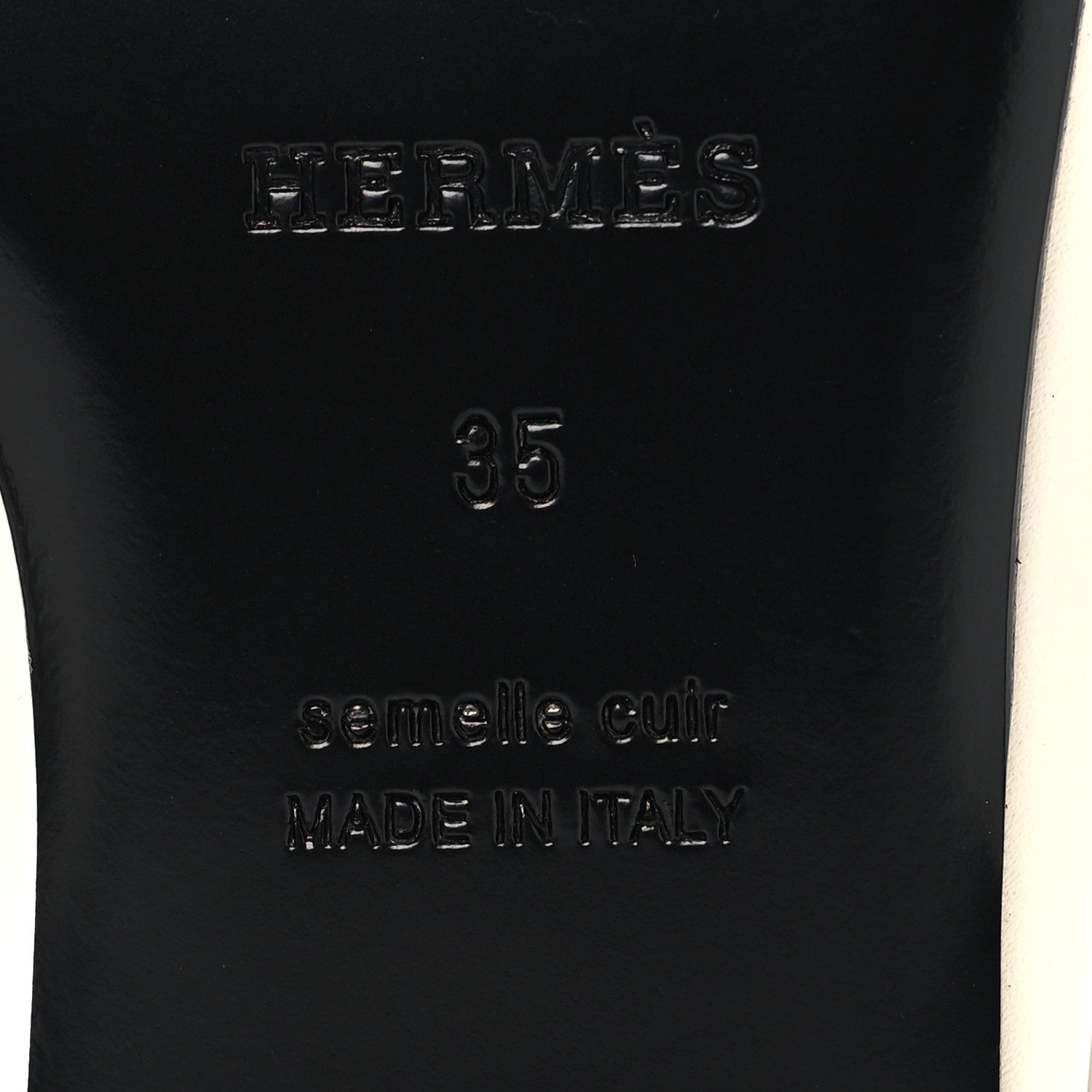Hermes Calfskin Womens Groupie Mules 35 White 8 of 9