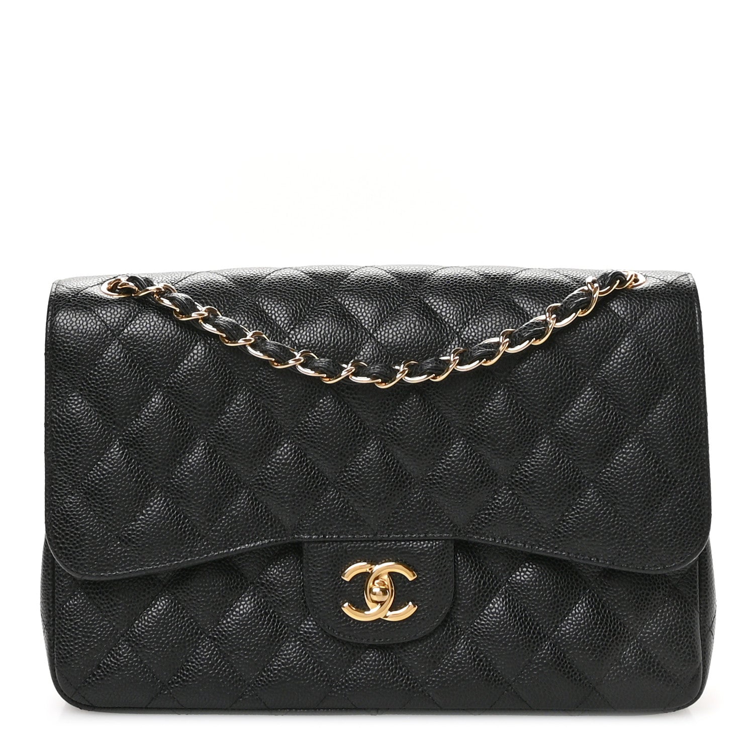 Chanel Caviar Quilted Jumbo Double Flap Black 1 of 12