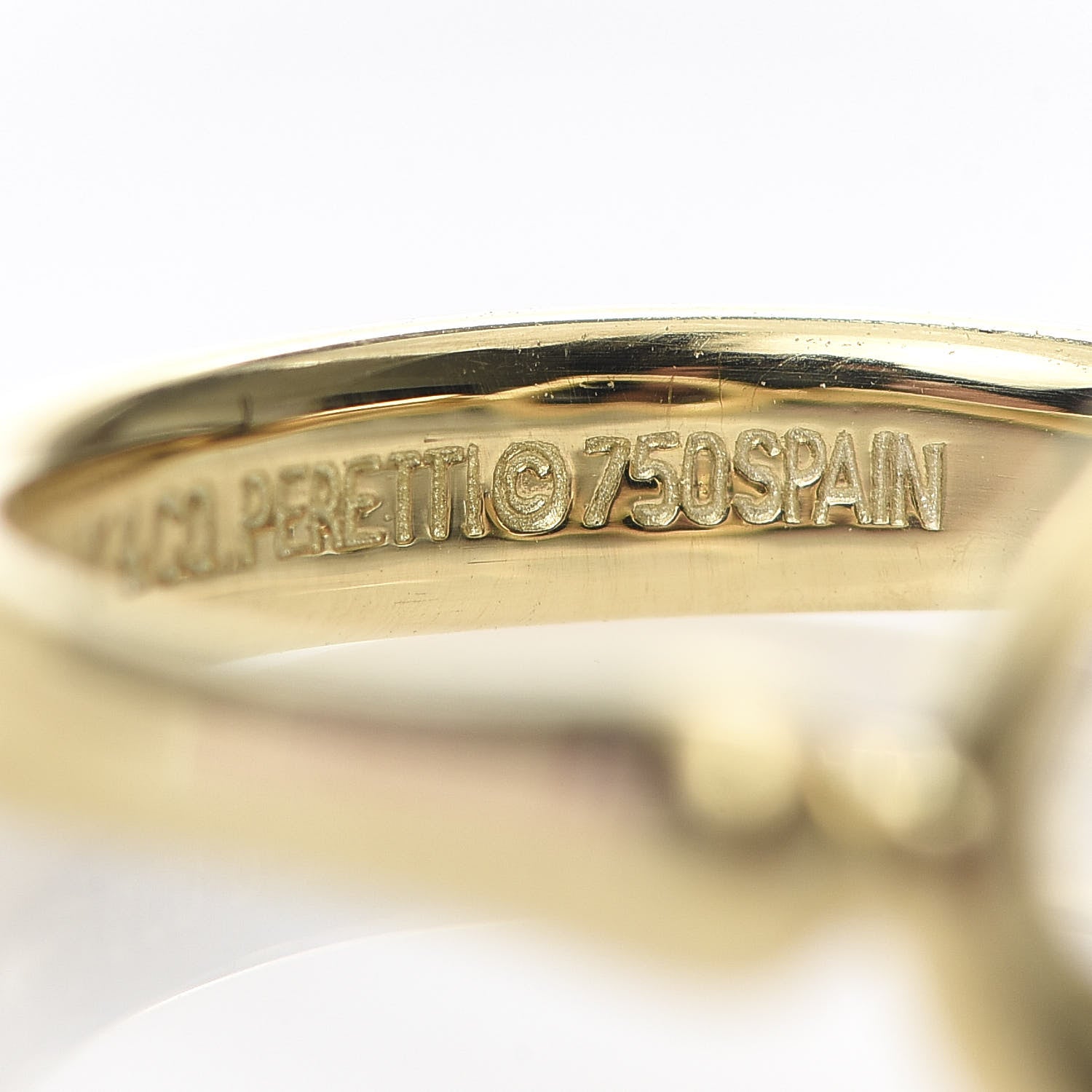 Tiffany 18K Yellow Gold Mini Elsa Peretti Open Heart Ring 47 4 6 of 6