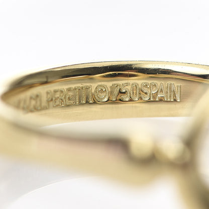 Tiffany 18K Yellow Gold Mini Elsa Peretti Open Heart Ring 47 4 6 of 6