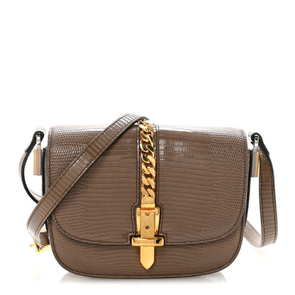 Gucci Lizard Mini Sylvie 1969 Messenger Bag Taupe 1 of 10