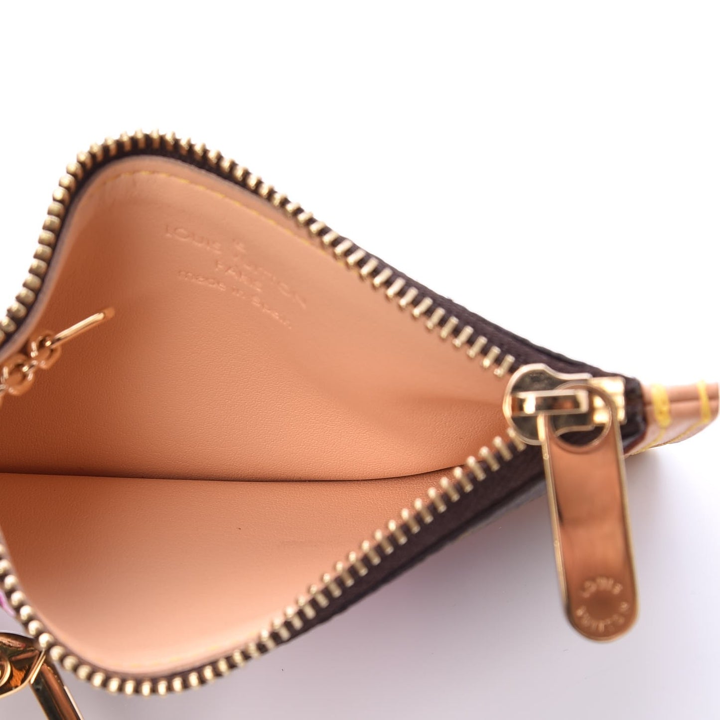 Monogram Cherry Blossom Key Pouch Brown