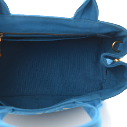 Prada Canapa Small Logo Tote Azzurro 5 of 8