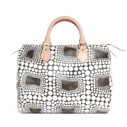 Louis Vuitton Monogram Kusama Town Speedy 30 White 1 of 7
