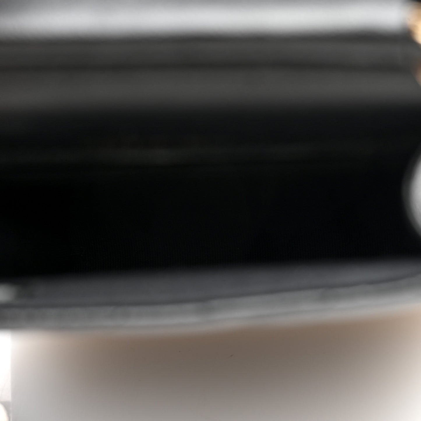 Lambskin Quilted Mini Camellia Bow Phone Holder Black