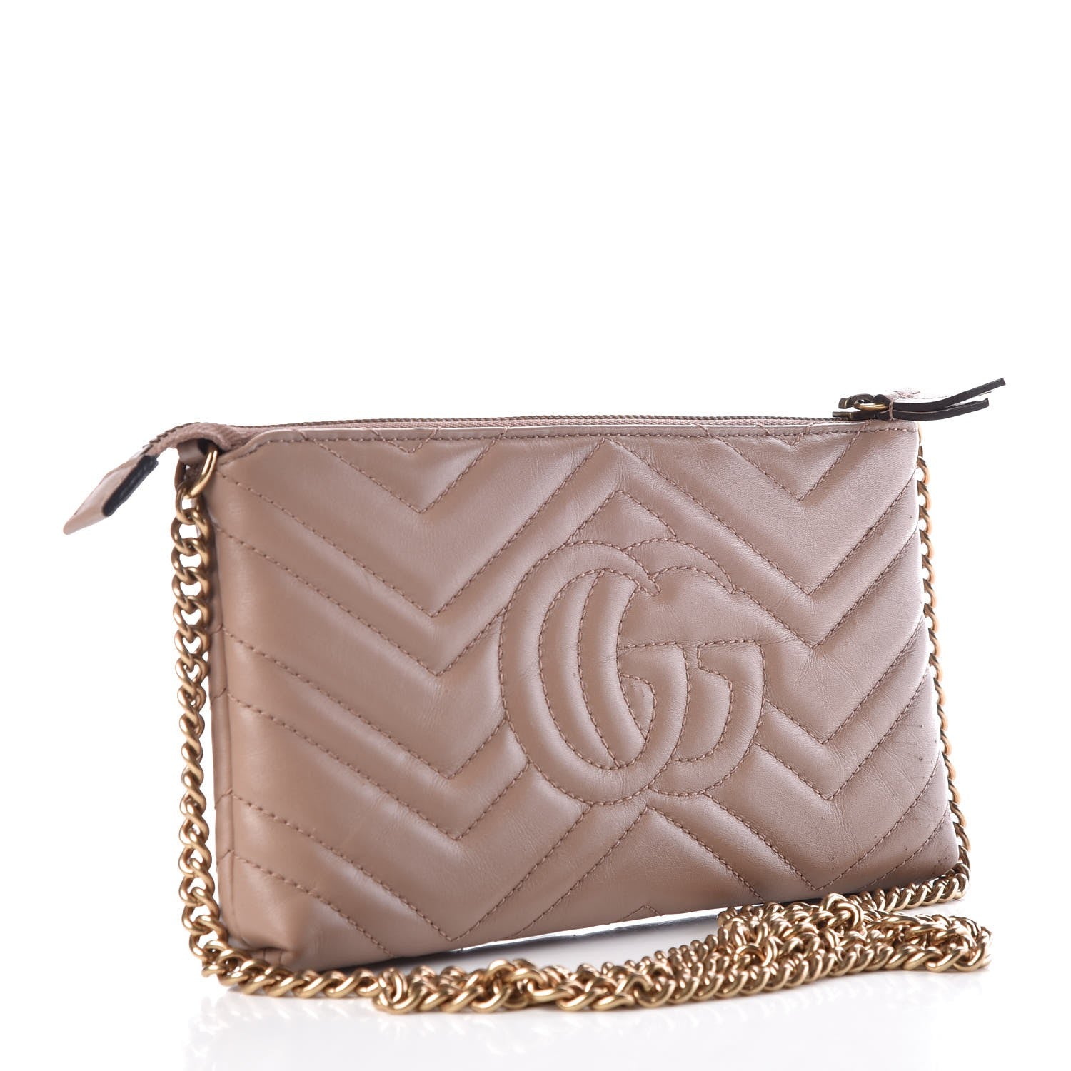 Gucci Calfskin Matelasse Mini GG Marmont Chain Bag Porcelain Rose 3 of 11