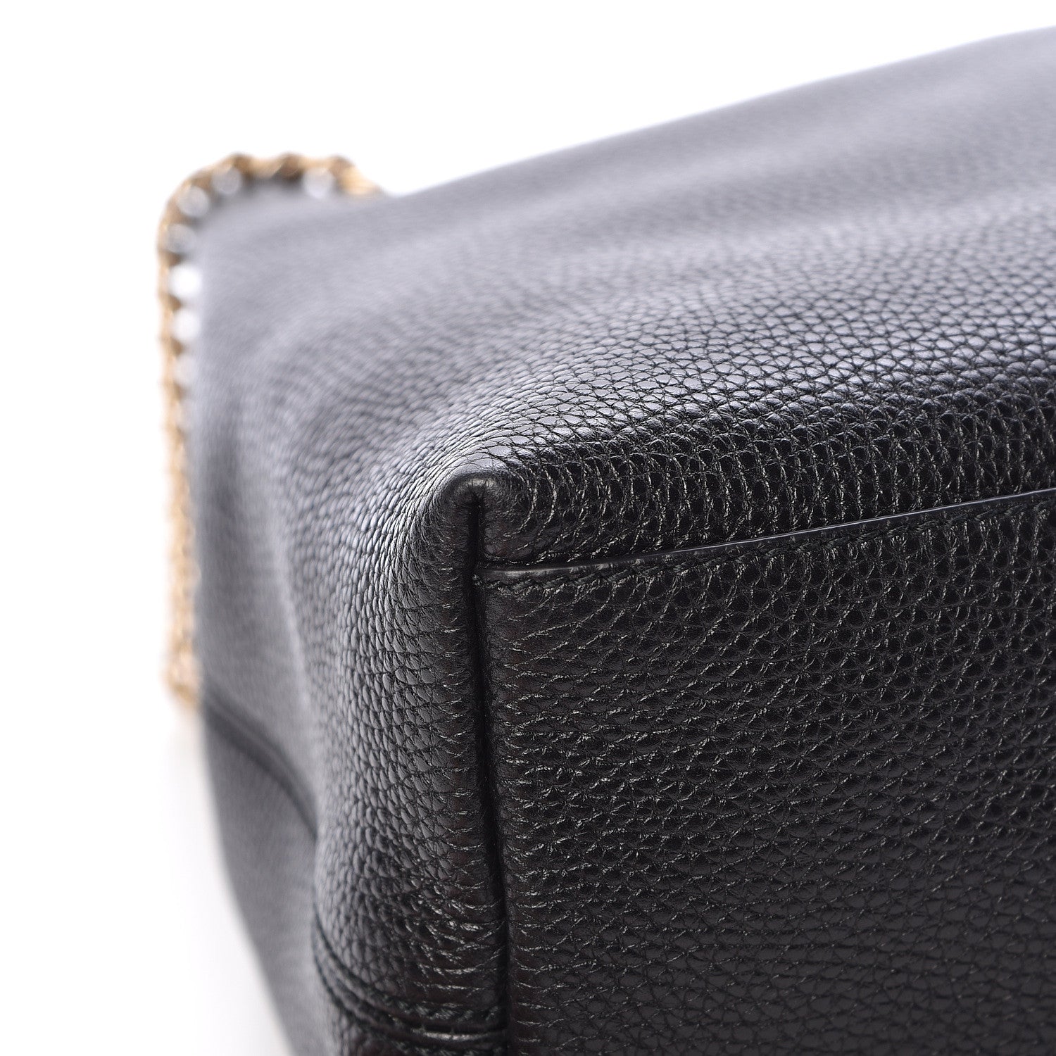 Gucci Pebbled Calfskin Medium Soho Chain Shoulder Bag Black 11 of 13