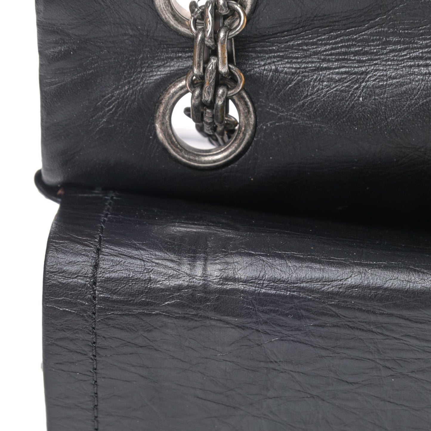Aged Calfskin Quilted 2.55 Reissue 226 Flap Black