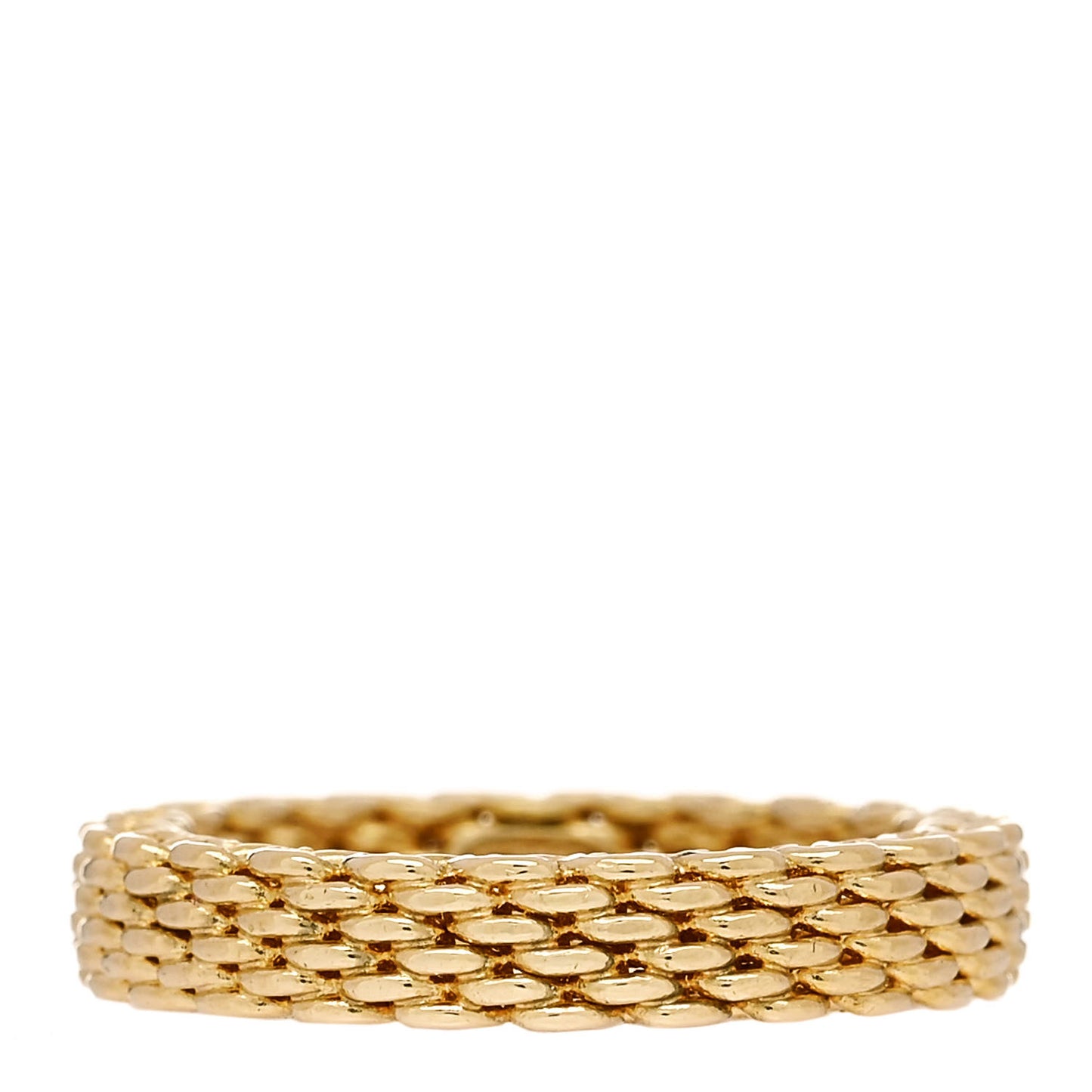 18K Yellow Gold Narrow Somerset Mesh Ring 49 4.75