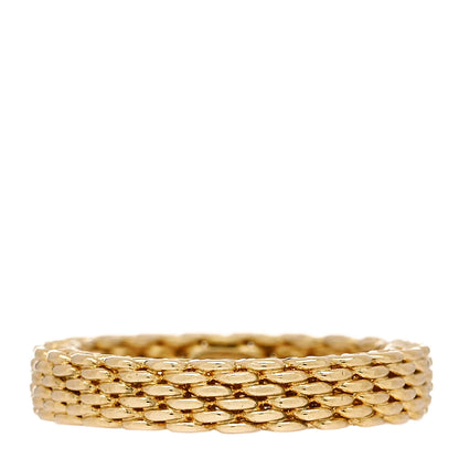 Tiffany 18K Yellow Gold Narrow Somerset Mesh Ring 49 4.75 1 of 4