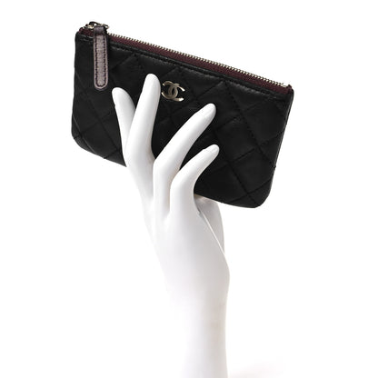Chanel Lambskin Quilted Small Cosmetic Case Black 2 of 7
