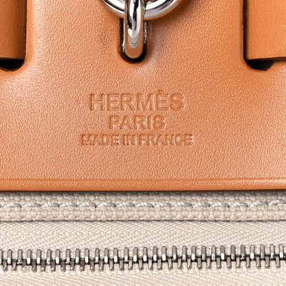 Hermes Military Toile Vache Hunter Herbag Zip 31 PM Beton Naturel 6 of 12