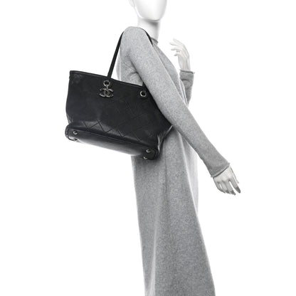 Chanel Grained Calfskin Shopping Fever Tote Black 2 of 13