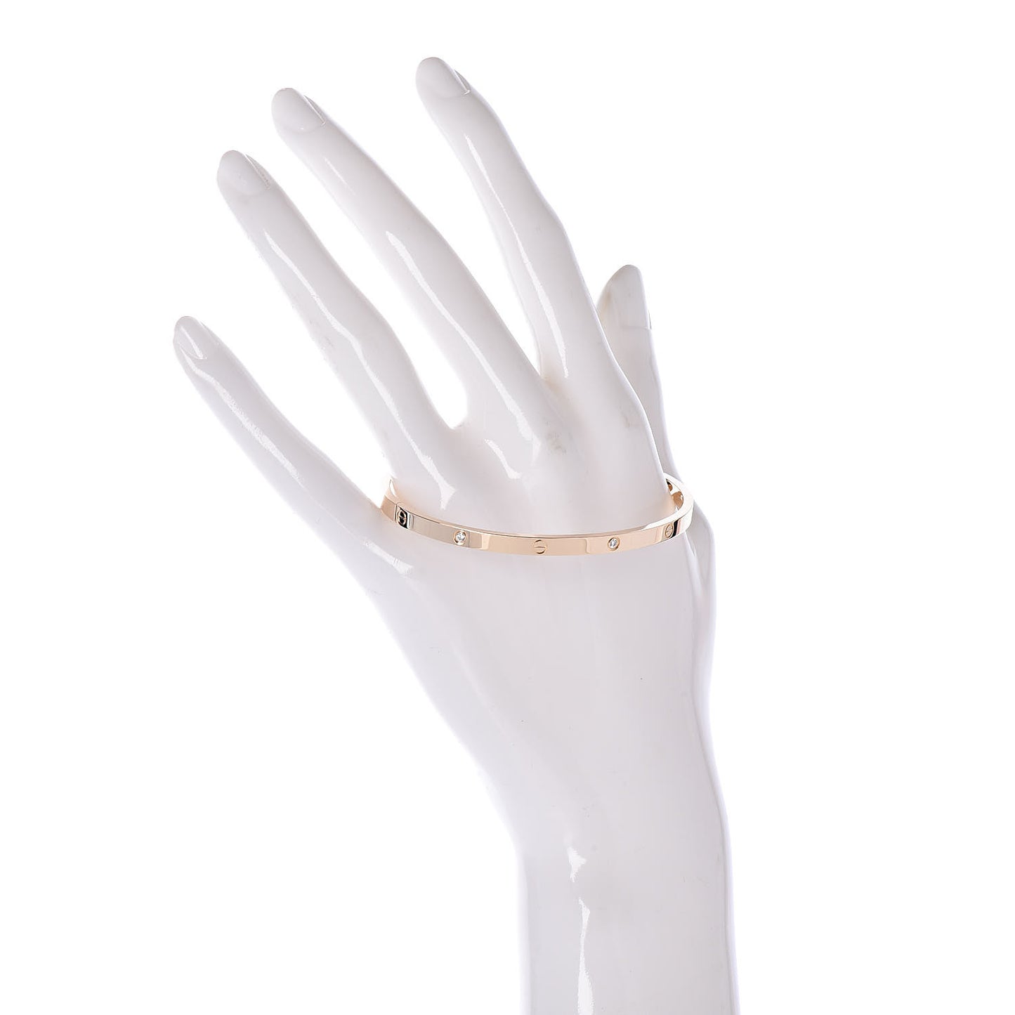 18K Yellow Gold 6 Diamond Small LOVE Bracelet 18