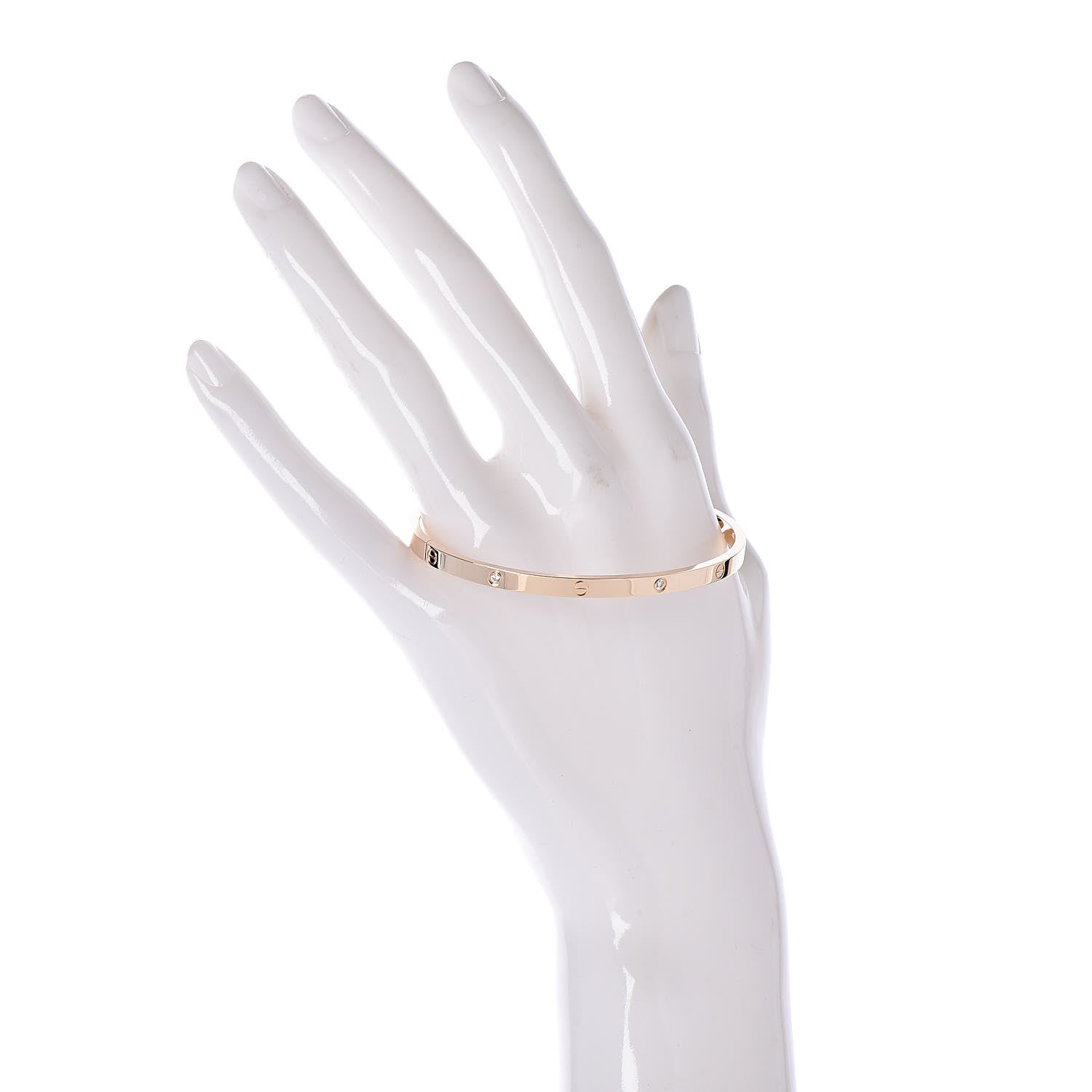 Cartier 18K Yellow Gold 6 Diamond Small LOVE Bracelet 18 2 of 6