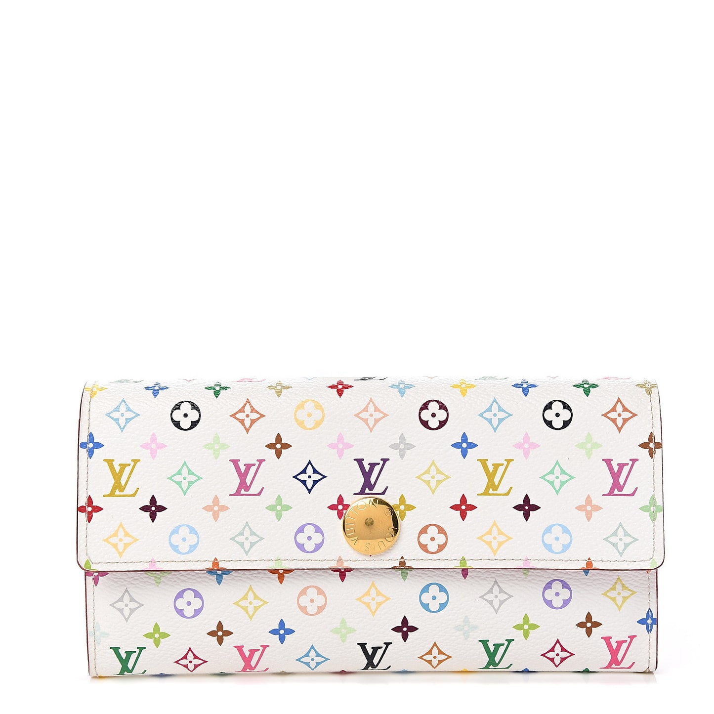 Monogram Multicolor Sarah Wallet White Litchi