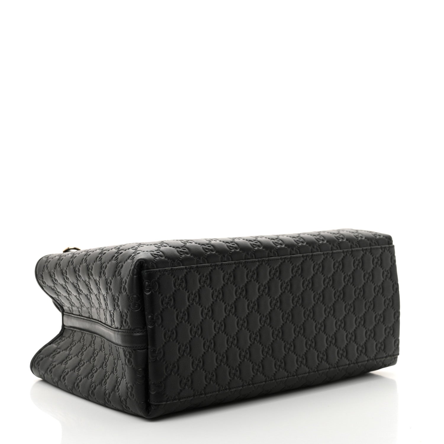 Gucci GG Calfskin Embossed Calfskin Large Tote Bag Black 4 of 12