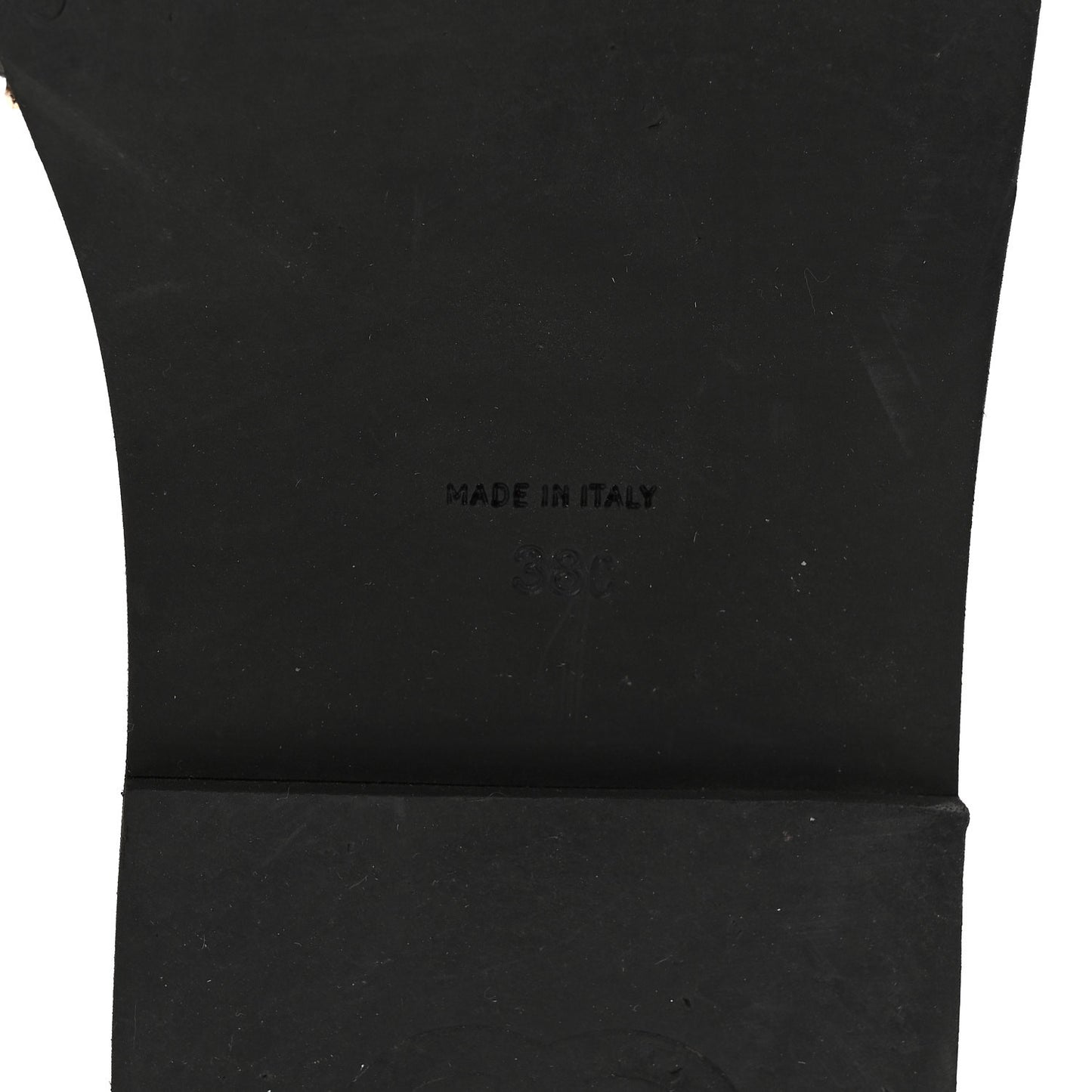 Lambskin Chain Cork Slide Sandals 38 Black