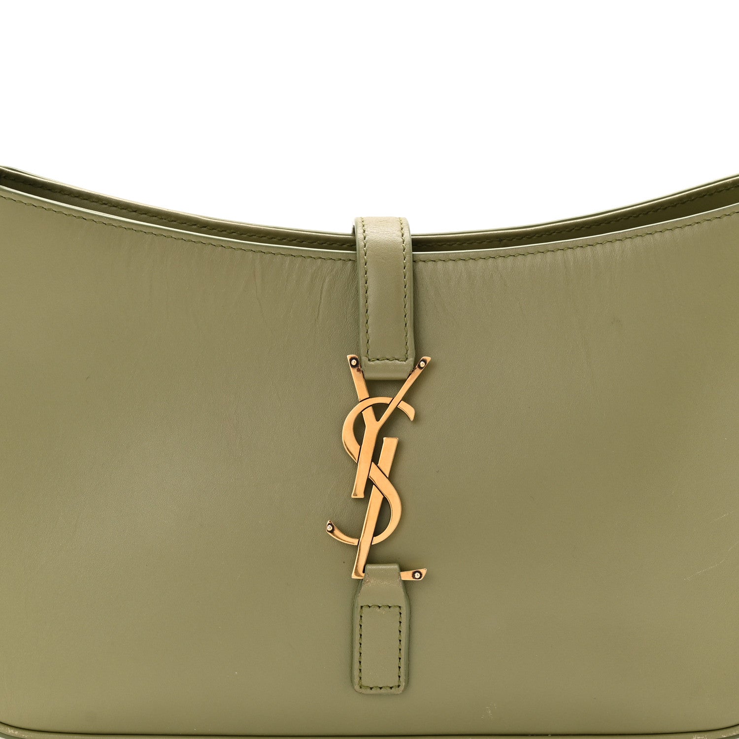 Saint Laurent Smooth Calfskin Le 5 A 7 Hobo Pistache 8 of 13