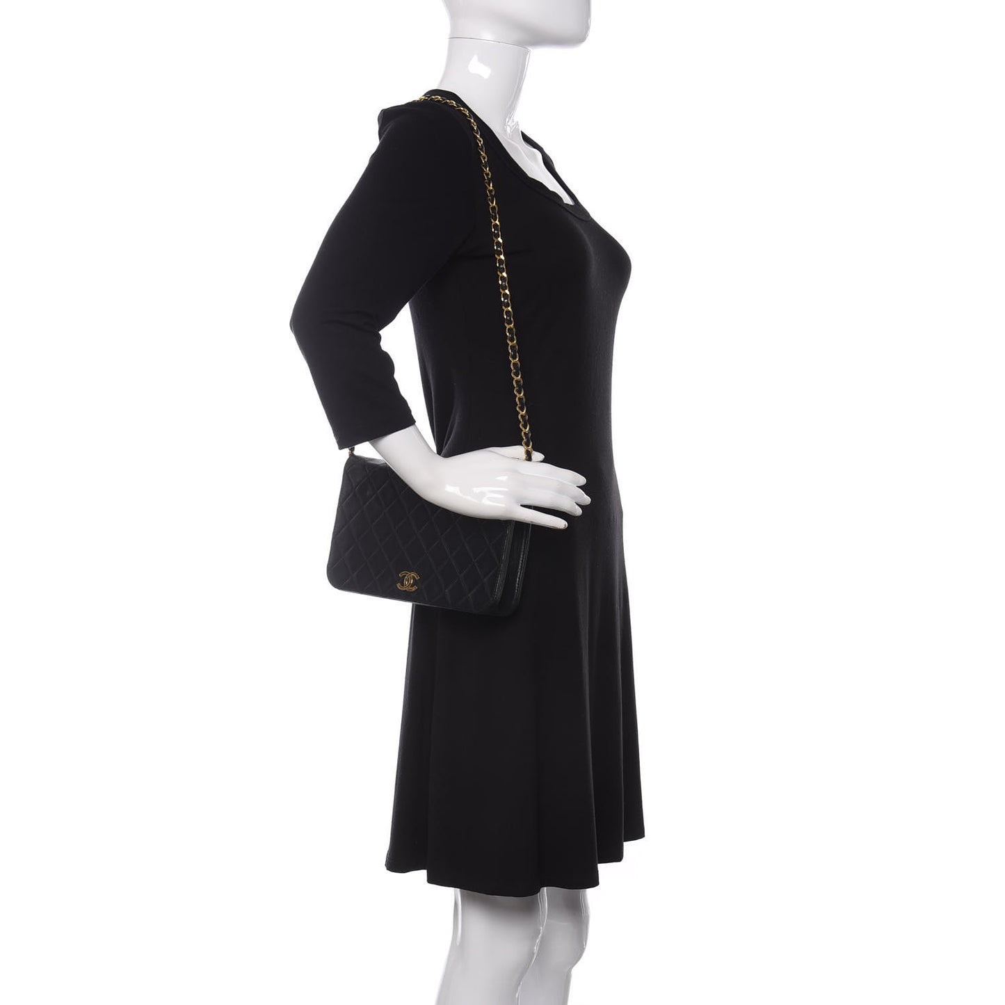 Lambskin Quilted Small Single Flap Bag Black