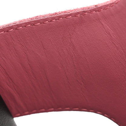 Hermes Suede Goatskin Womens Empire Sandals 37 Rose Aphrodite 9 of 10