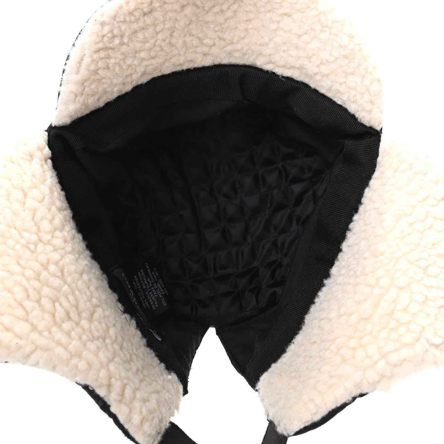 Chanel Nylon Quilted Coco Niege Hat M Black 4 of 5