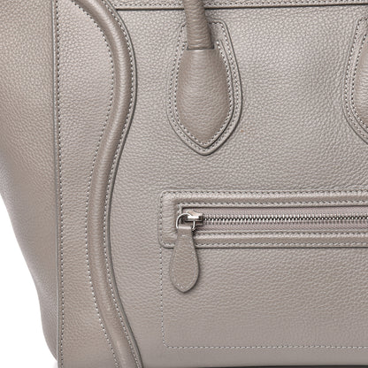 Celine Drummed Calfskin Mini Luggage Souris 10 of 16