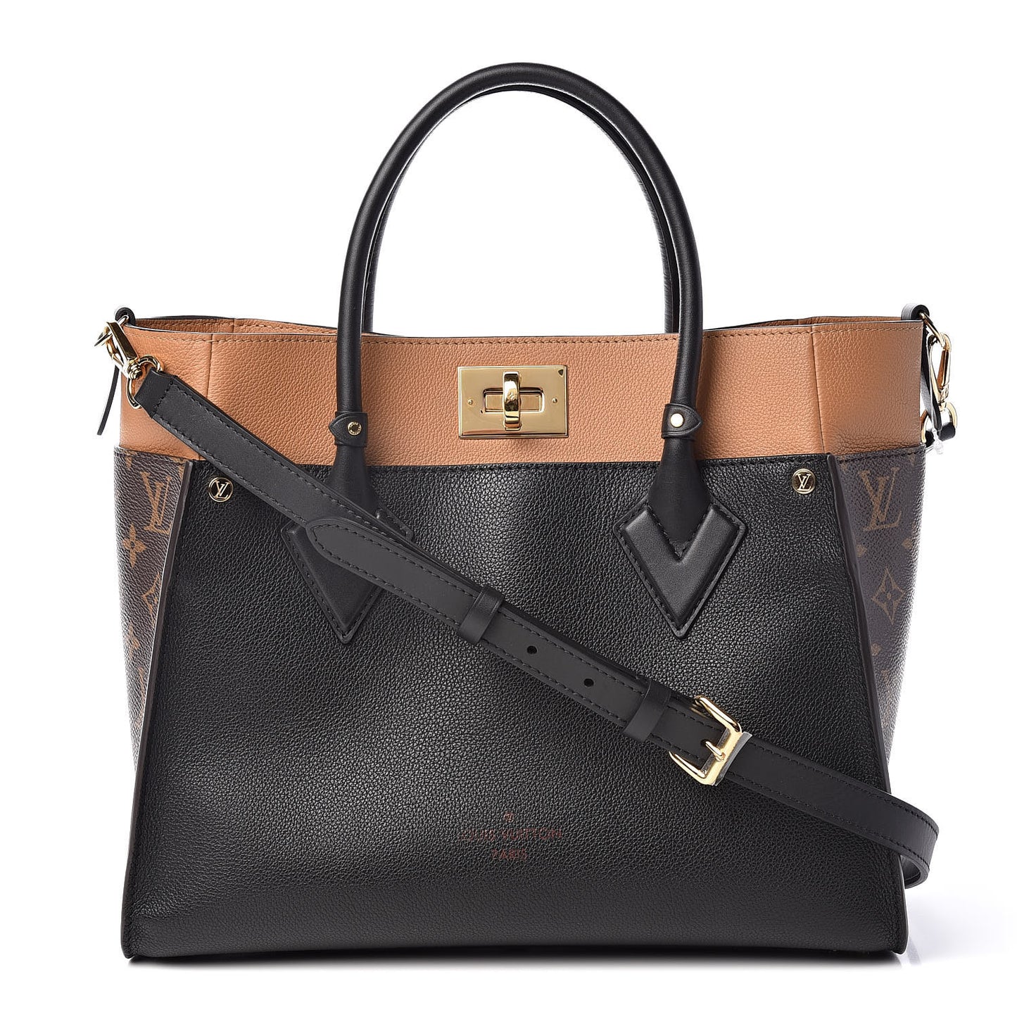 Calfskin Monogram On My Side Black