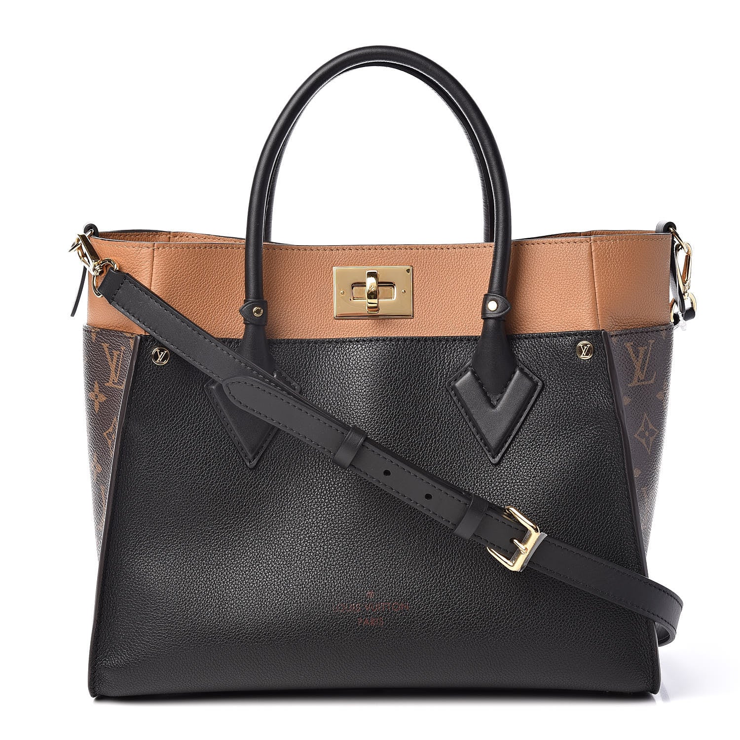 Louis Vuitton Calfskin Monogram On My Side Black 1 of 14