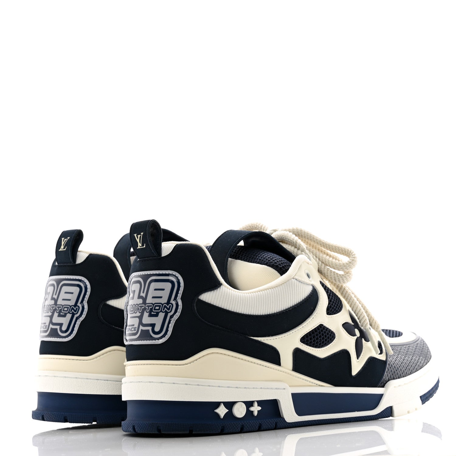Louis Vuitton Mens LV Calfskin Mesh Skate Sneaker 11 Marine 4 of 9