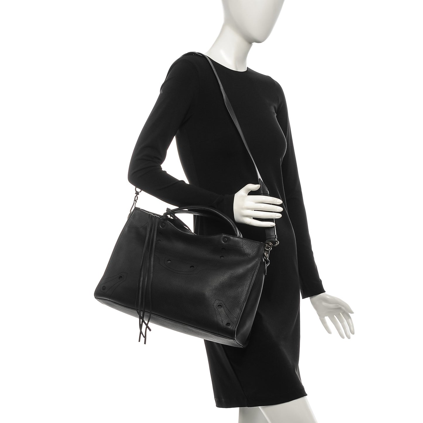 Veau Soyeux Perforated Blackout Hardware City Black