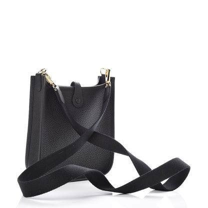 Hermes Taurillon Clemence Evelyne TPM Black 3 of 11