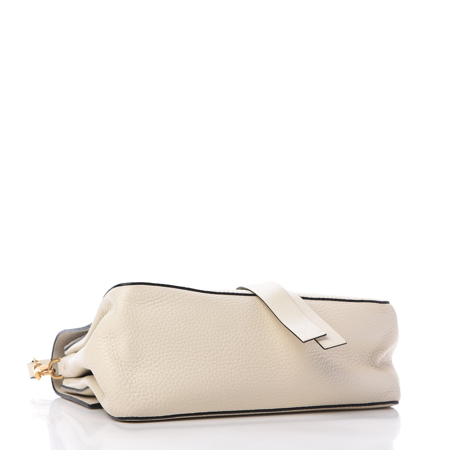 Valentino Garavani Pebbled Calfskin VRing Shoulder Bag Light Ivory 4 of 11