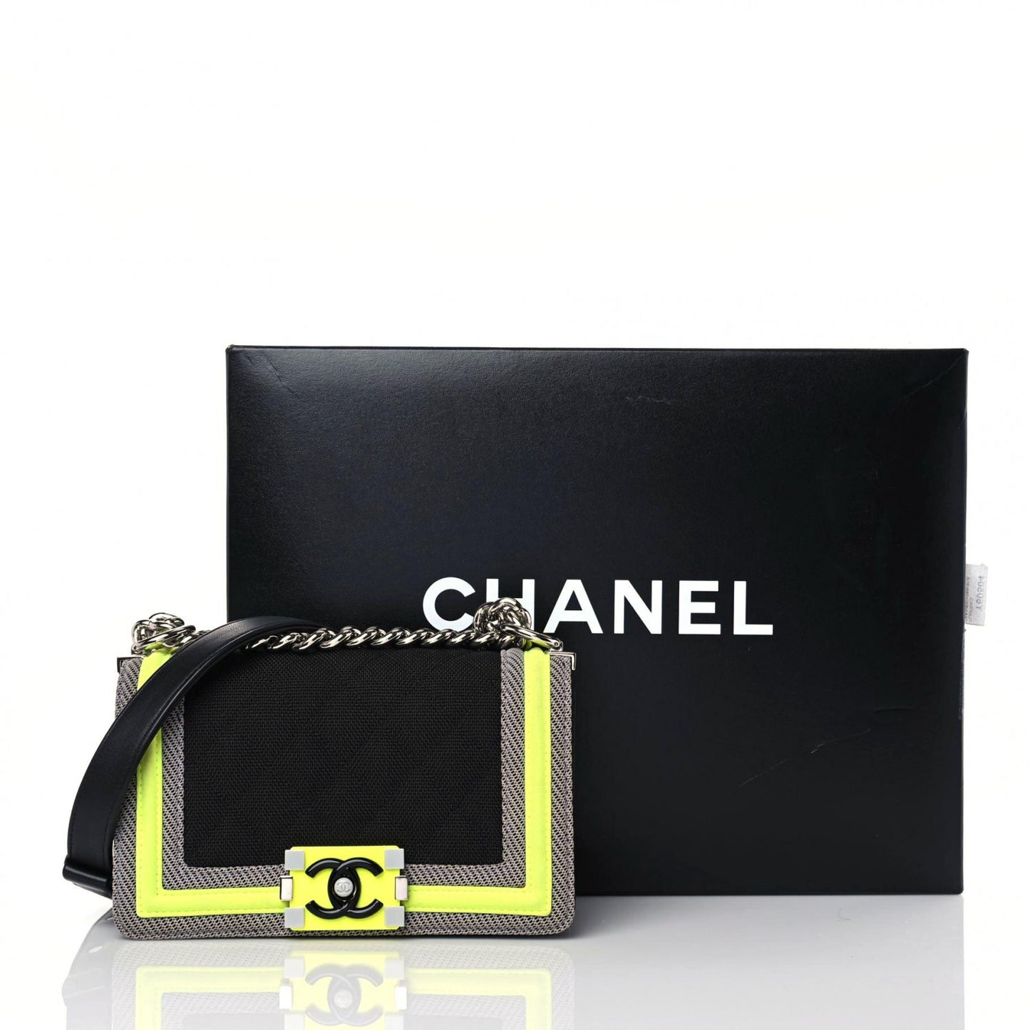 Canvas Quilted Small Fluo Boy Flap Black Grey Yellow