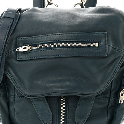 Alexander Wang Lambskin Mini Marti Backpack Petrol Rhodium Hardware 7 of 9