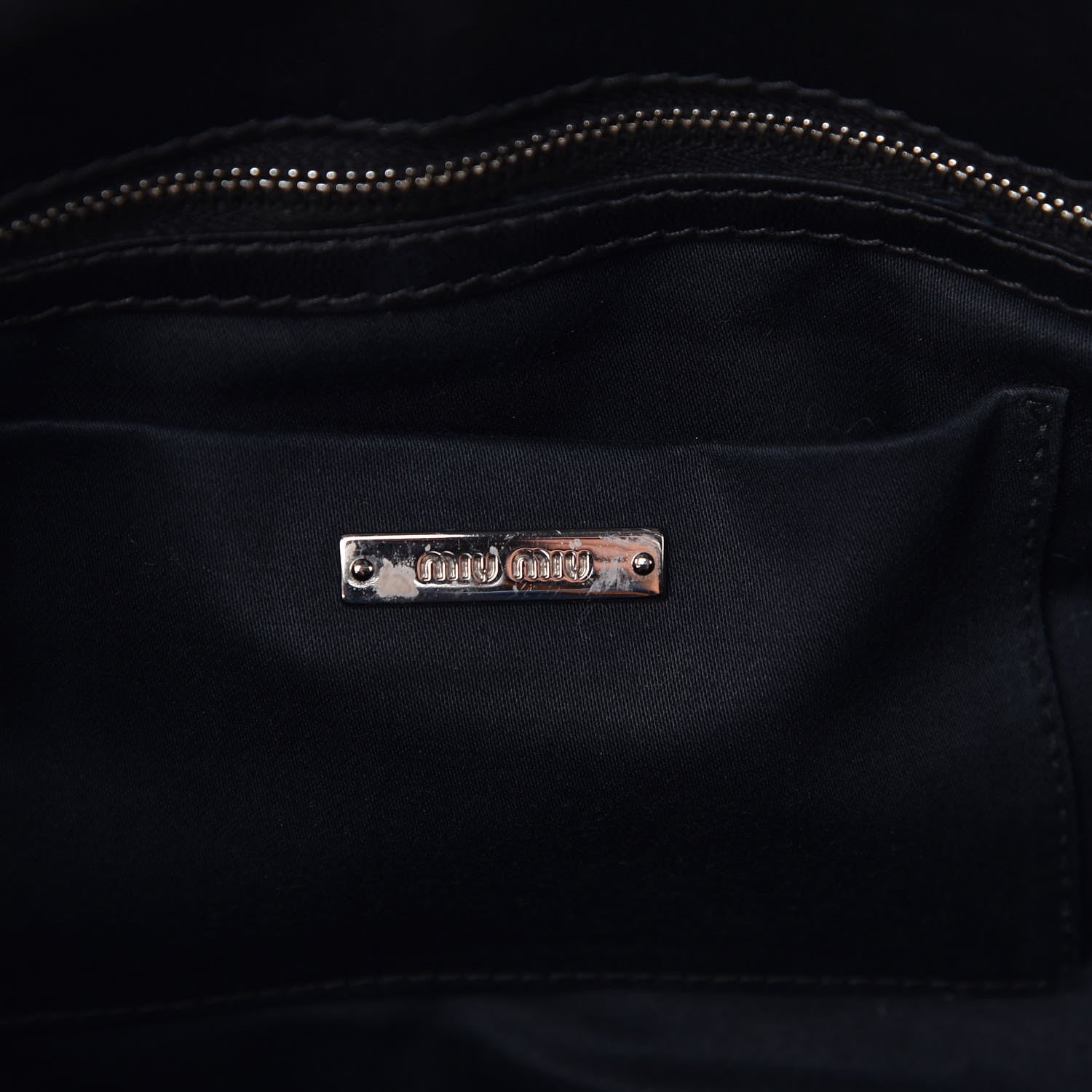 Miu Miu Vernice Matelasse Shoulder Bag Black 6 of 6