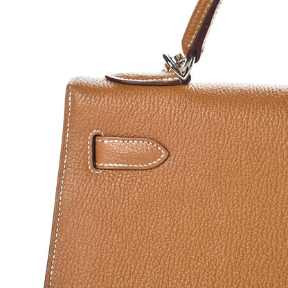Hermes Chevre De Coromandel Kelly Sellier 32 Gold 14 of 38
