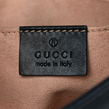 Gucci Calfskin Matelasse Pearly GG Marmont Chain Belt Bag Black 6 of 23
