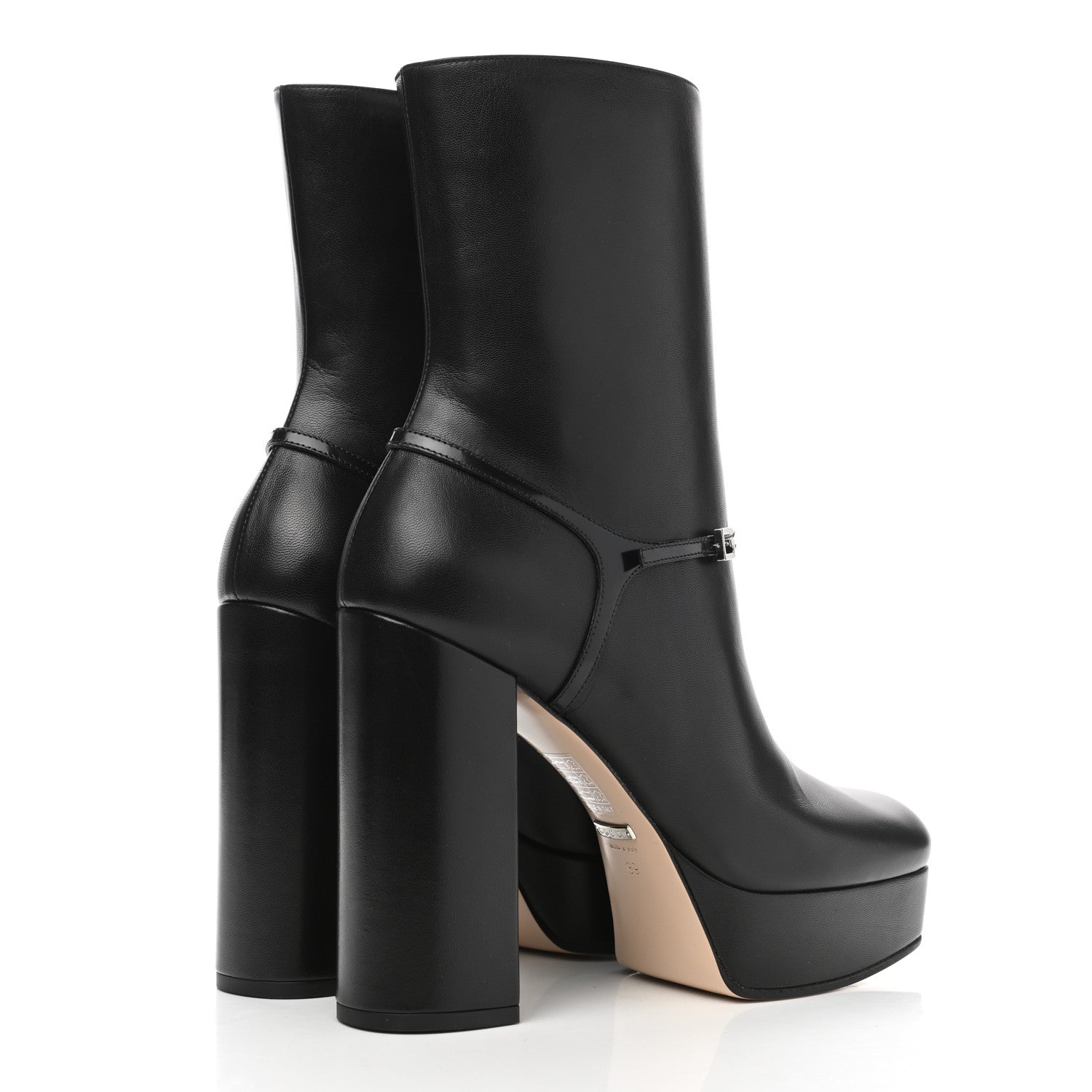 Gucci Kid Side Zip Tiarah Platform Boots 39 Black 4 of 9