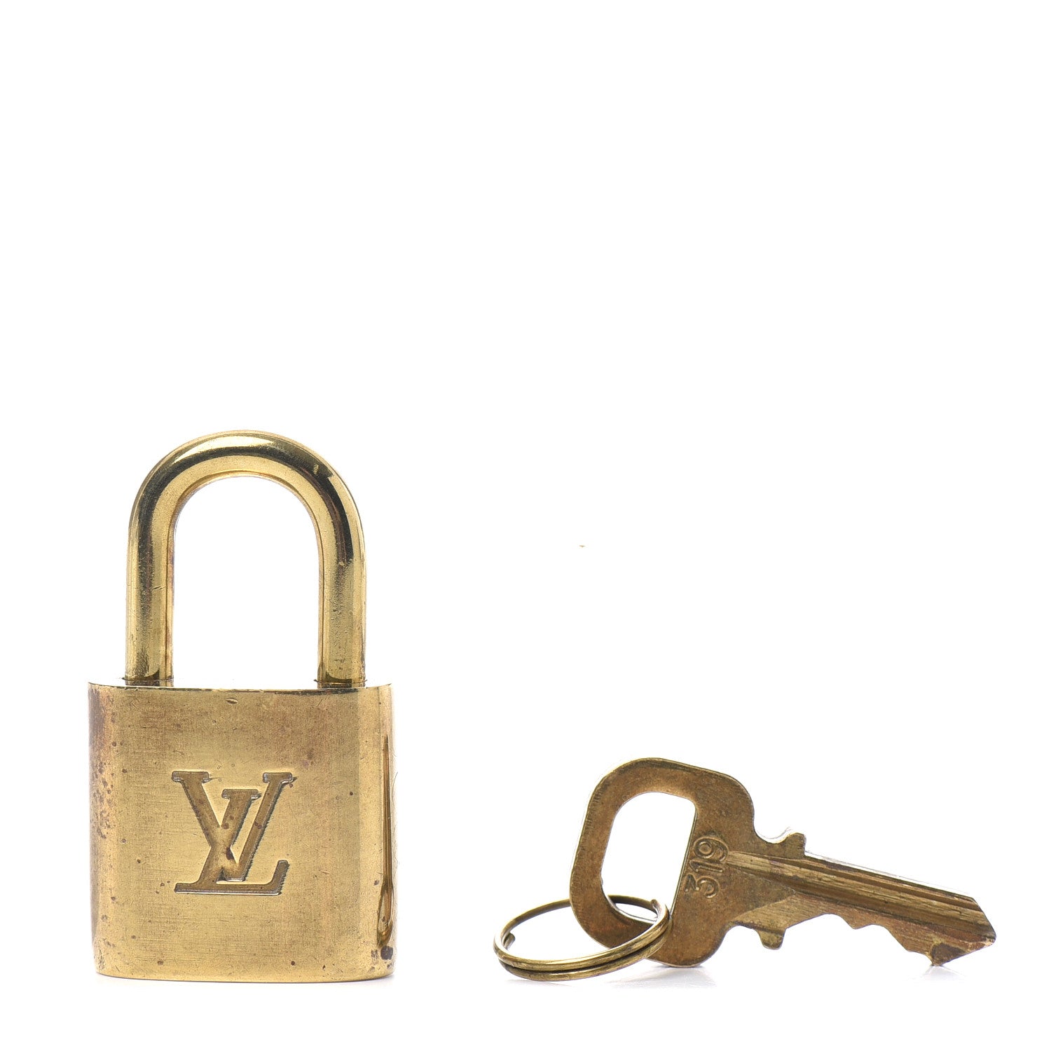 Louis Vuitton Brass Lock and 2 Keys Set #319 1 of 5