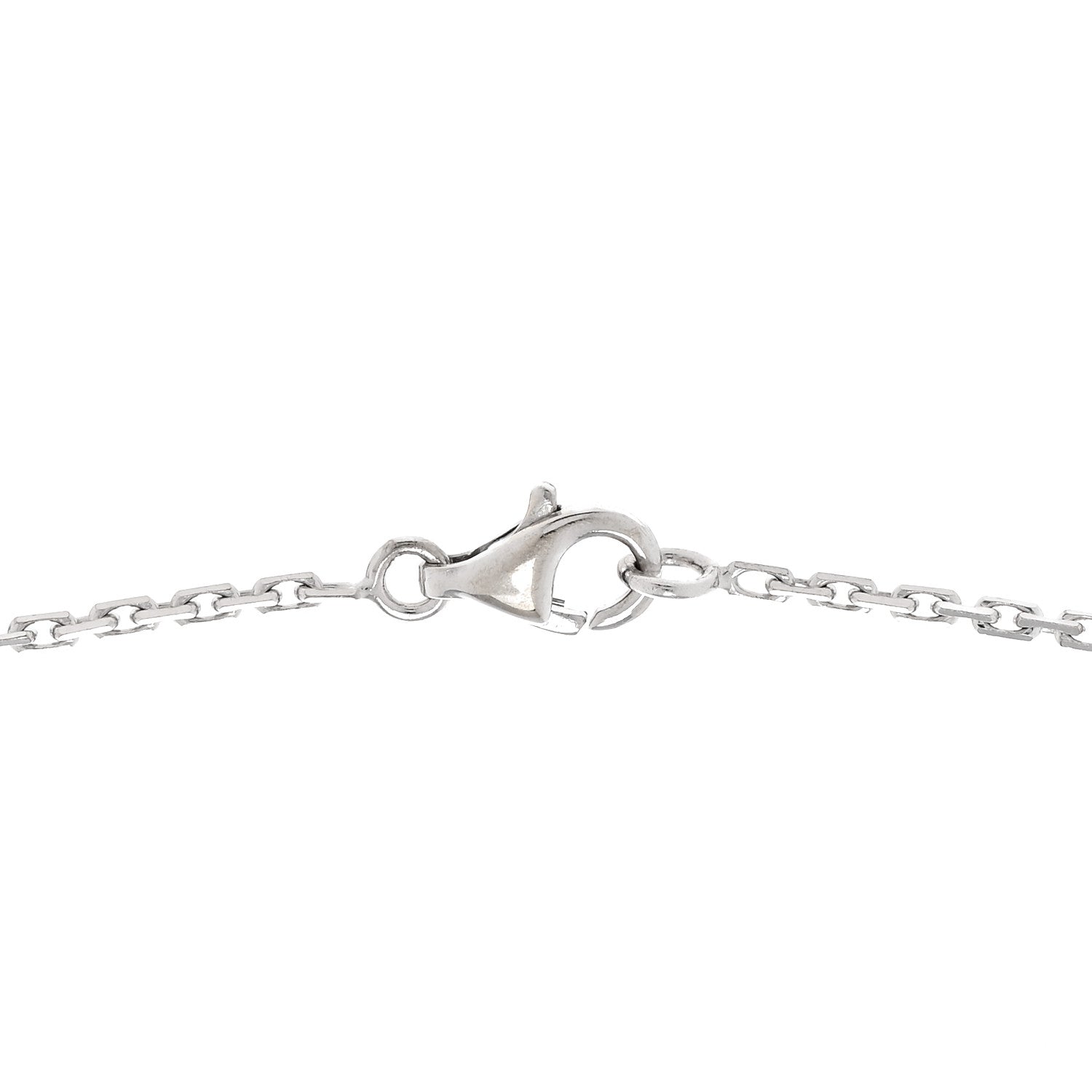 Cartier 18K White Gold Diamond Interlocking LOVE Necklace 4 of 5
