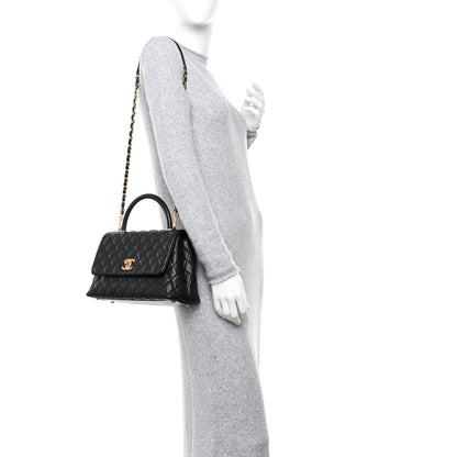 Chanel Caviar Quilted Small Coco Handle Flap Black 2 of 12