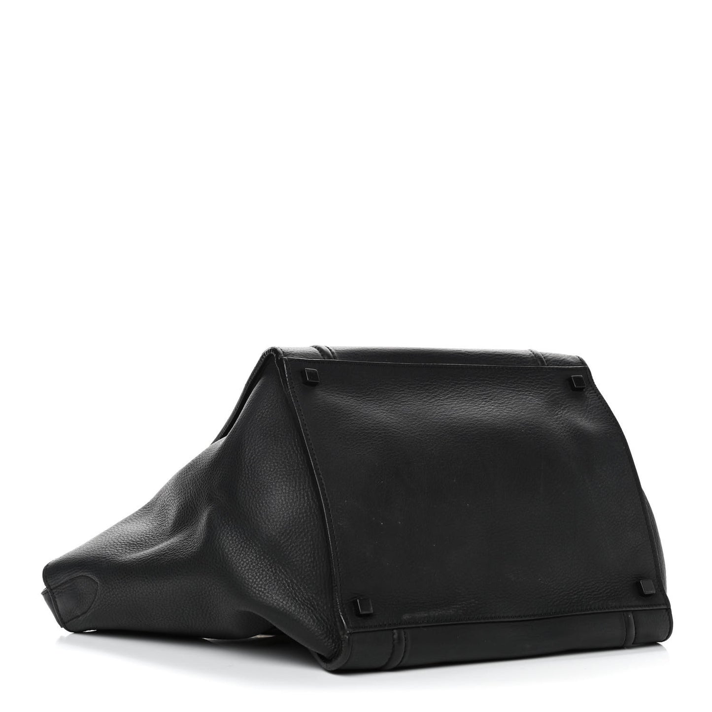 Grained Calfskin Medium Phantom Luggage Black